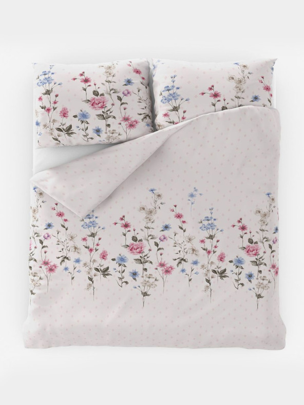 Kvalitex Francoska bombažna posteljnina DELUX 200x200, 70x90cm LOUKA roza