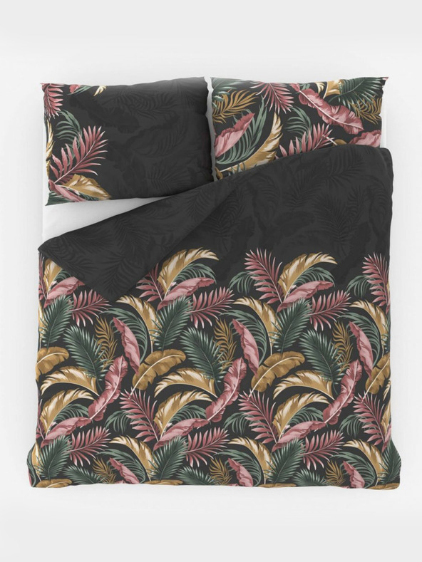 Kvalitex Francoska bombažna posteljnina DELUX 200x200, 70x90cm PALMA siva