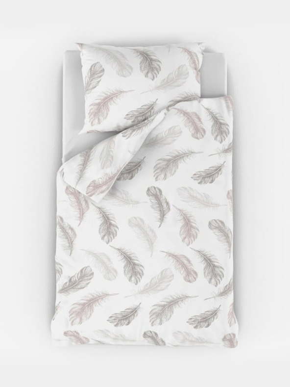 Kvalitex Bombažna posteljnina za otroško posteljico Shelby bela