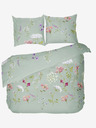 Kvalitex Francoska bombažna rjuha za otroško posteljico DELUX 240x200, 70x90cm BOTANICA zelena