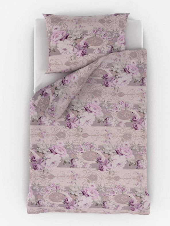 Kvalitex Francoska bombažna posteljnina Provence Collection 220x200, 70x90cm Margot vijolična Qualitex