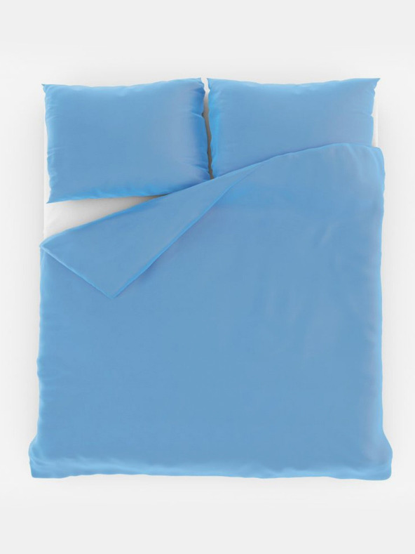 Kvalitex Francoska enodelna bombažna posteljnina 220x200, 70x90cm modra