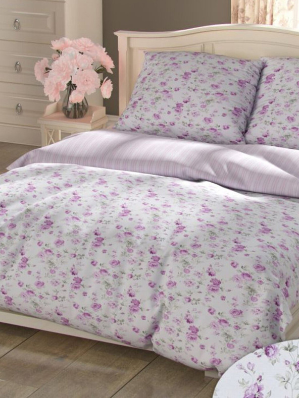 Kvalitex Francoska bombažna posteljnina PROVENCE COLLECTION 240x200, 70x90cm VIENTO roza