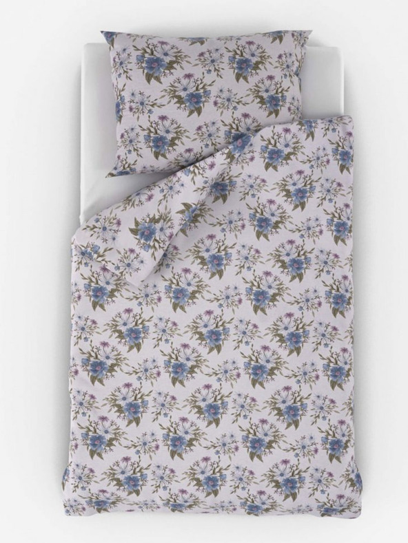 Kvalitex Francoska bombažna posteljnina Provence Collection 220x200, 70x90cm Elisa modra Kvalitex