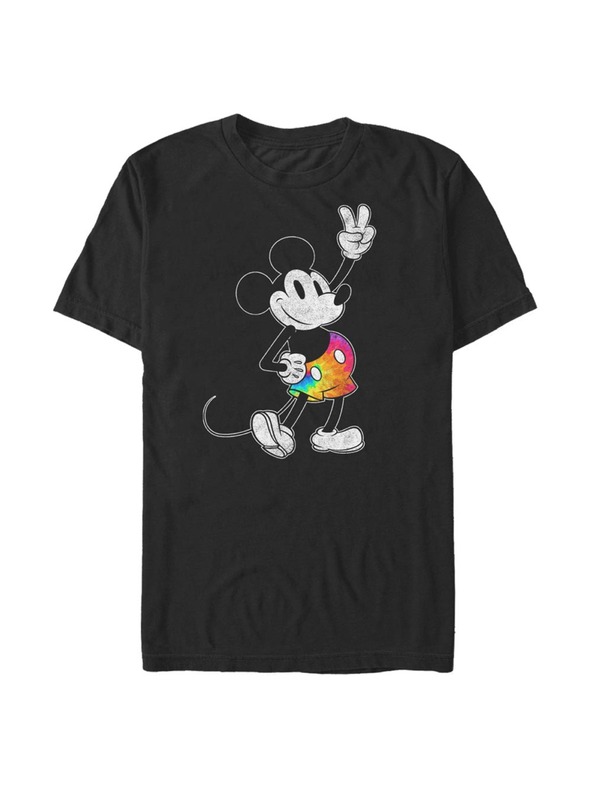 ZOOT.Fan Črna moška majica z napisom Mickey Stroked (črna), Disney Classics Tie Dye