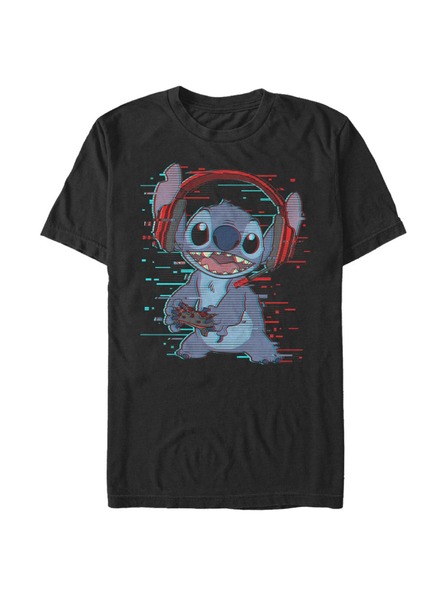 ZOOT.Fan Črna moška majica Disney Classics Stitch Games
