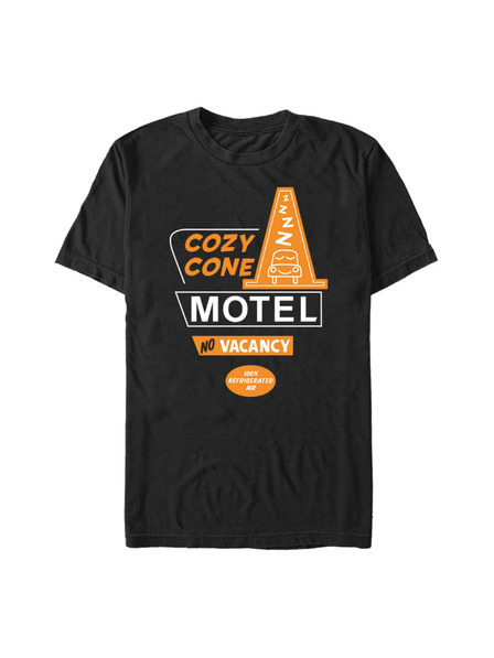 ZOOT.Fan Črna moška majica Pixar Cozy Cone Motel