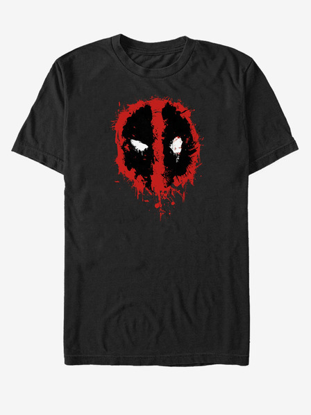 ZOOT.Fan Črna unisex majica Marvel Deadpool Splatter Icon