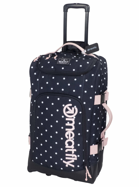 Meatfly Meatfly kovček Contin White Dot / Powder Pink | Črna | Prostornina 100 L