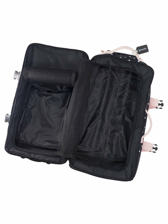 Meatfly Meatfly kovček Contin White Dot / Powder Pink | Črna | Prostornina 100 L