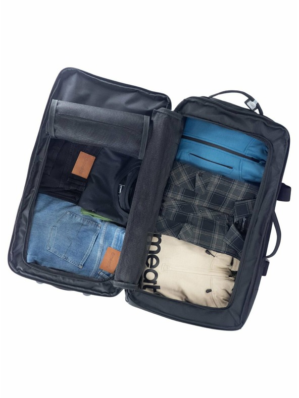 Meatfly Meatfly kovček Contin Grey Heather | Črna | Prostornina 100 L