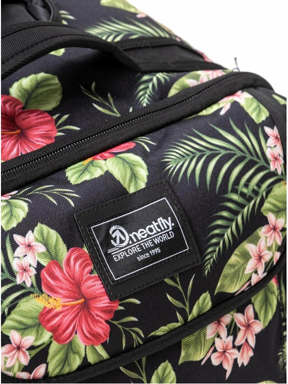 Meatfly Meatfly kovček Contin Black Tropical | Črna | Prostornina 100 L