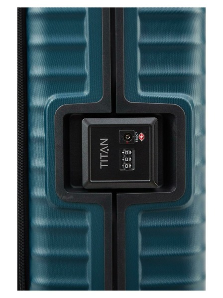 Titan Potovalni kovček Titan Litron Frame S sprednji žep Petrol
