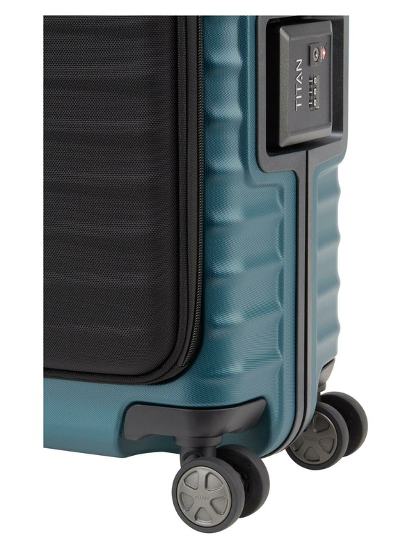 Titan Potovalni kovček Titan Litron Frame S sprednji žep Petrol