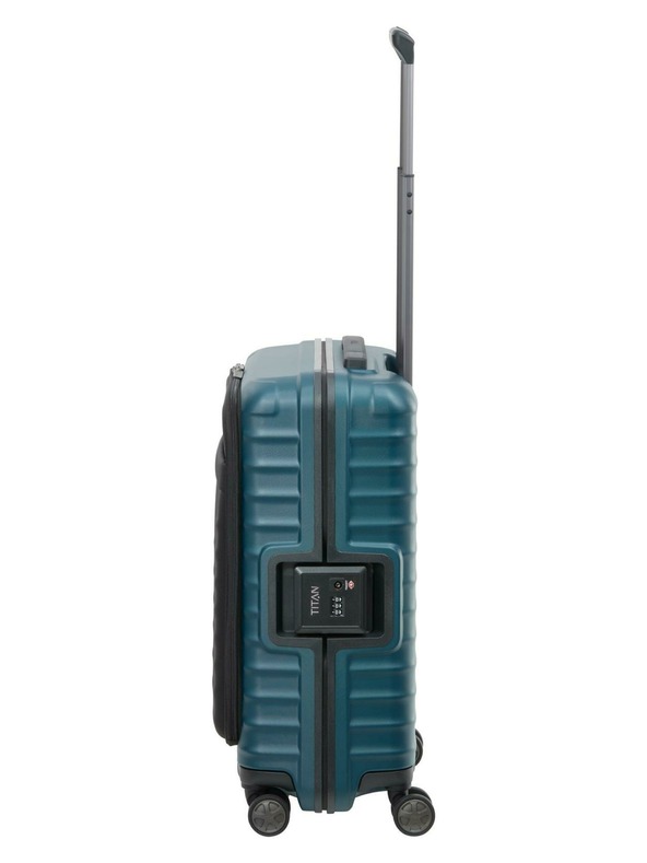 Titan Potovalni kovček Titan Litron Frame S sprednji žep Petrol