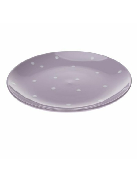 Casa de Engel Keramični krožnik - vijolični s pikami, 6/24