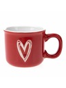 Casa de Engel Keramična skodelica s srcem, rdeča, 90ml, 12/96