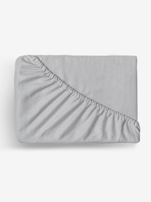 Kvalitex Flanel raztegljiva rjuha 220x200cm svetlo siva