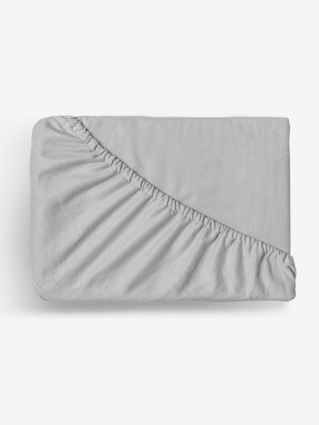 Kvalitex Flanel raztegljiva rjuha 220x200cm svetlo siva