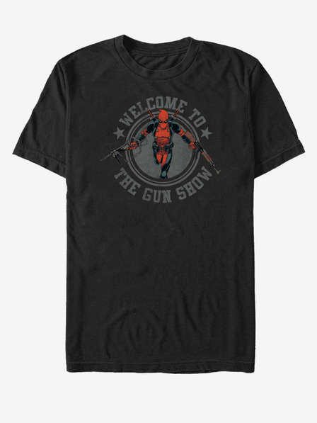 ZOOT.Fan Črna unisex majica Marvel Gun Show