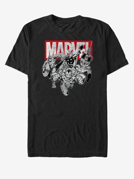 ZOOT.Fan Črna unisex majica Marvel IronMan Poses