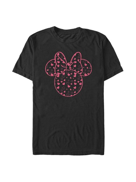ZOOT.Fan Črna moška majica z napisom Disney Minnie Hearts Fill