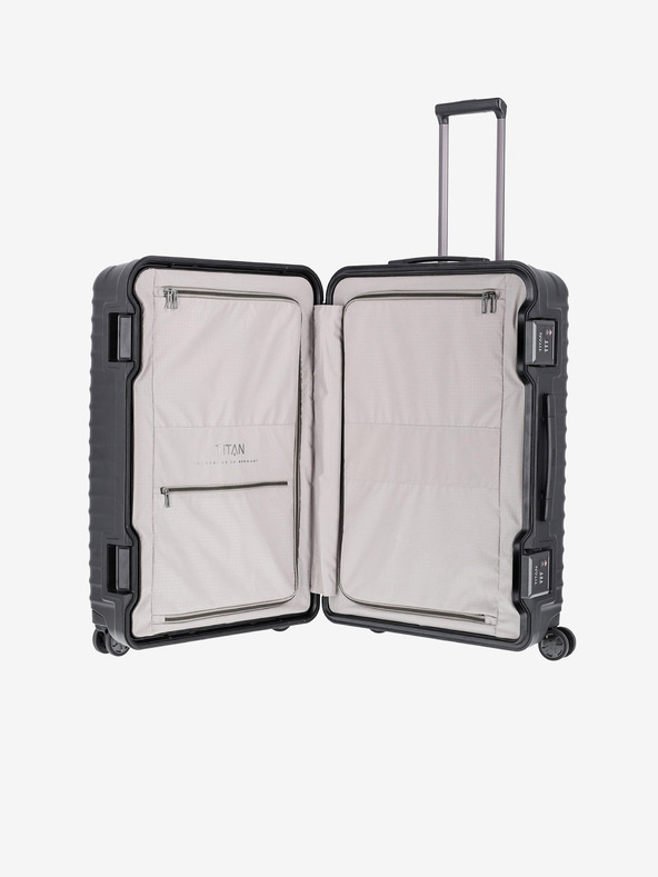Titan Črni potovalni kovček Titan Litron Frame L