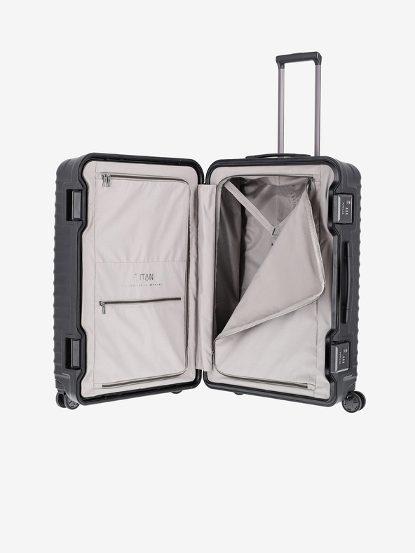 Titan Črni potovalni kovček Titan Litron Frame L