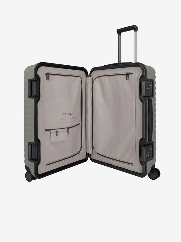 Titan Bež potovalni kovček Titan Litron Frame M