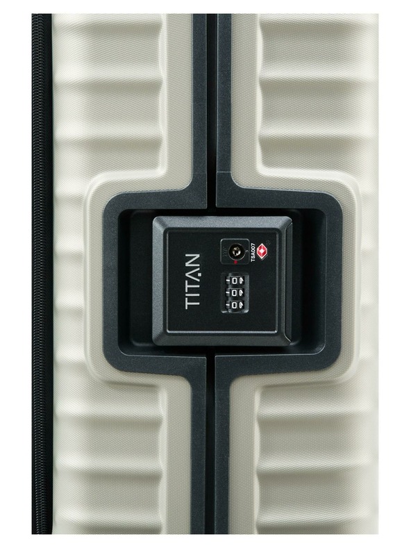 Titan Potovalni kovček Titan Litron Frame S Front Pocket Champagne