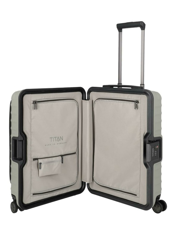 Titan Potovalni kovček Titan Litron Frame S Front Pocket Champagne
