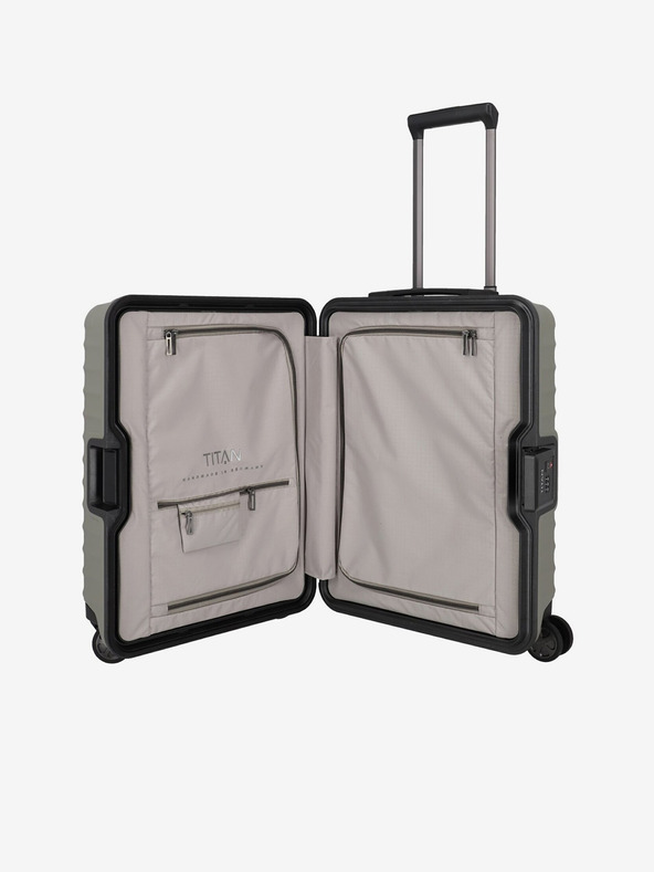 Titan Bež potovalni kovček Titan Litron Frame S