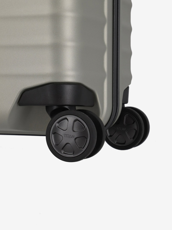 Titan Bež potovalni kovček Titan Litron Frame S