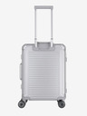 Travelite Potovalni kovček Travelite Next 4w S s sprednjim žepom v srebrni barvi