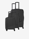 Travelite Set treh potovalnih kovčkov v črni barvi Travelite Bali S,M,L Black