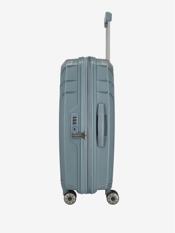 Travelite Komplet treh potovalnih kovčkov Travelite Elvaa 4w S,M,L v sivo-modri barvi