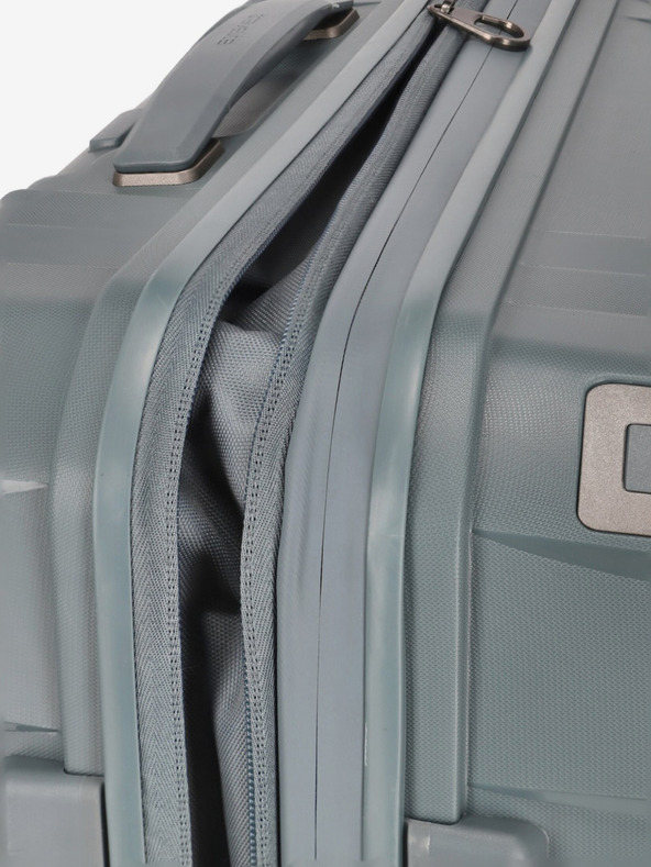 Travelite Komplet treh potovalnih kovčkov Travelite Elvaa 4w S,M,L v sivo-modri barvi