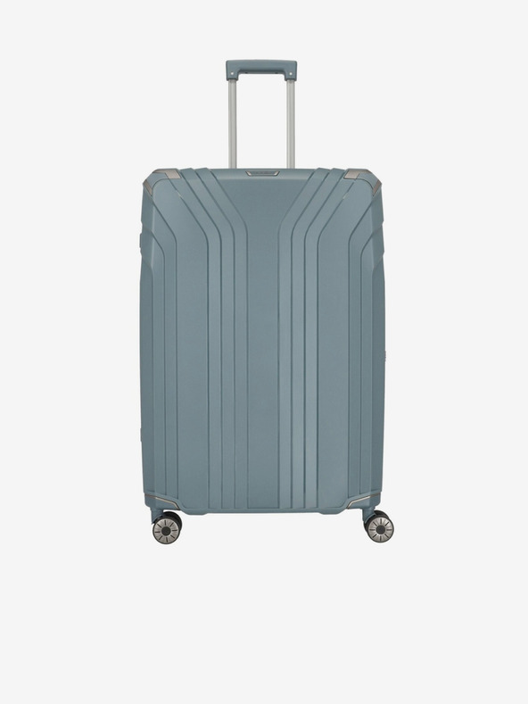 Travelite Komplet treh potovalnih kovčkov Travelite Elvaa 4w S,M,L v sivo-modri barvi
