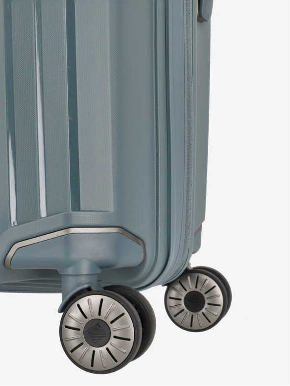 Travelite Komplet treh potovalnih kovčkov Travelite Elvaa 4w S,M,L v sivo-modri barvi