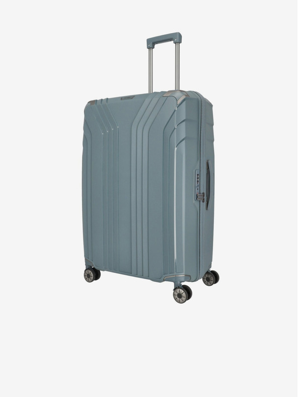 Travelite Komplet treh potovalnih kovčkov Travelite Elvaa 4w S,M,L v sivo-modri barvi