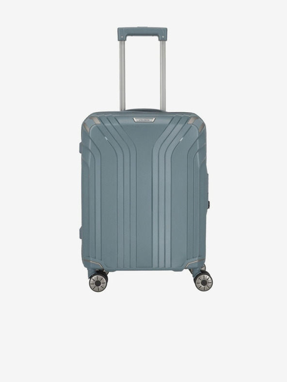 Travelite Komplet treh potovalnih kovčkov Travelite Elvaa 4w S,M,L v sivo-modri barvi