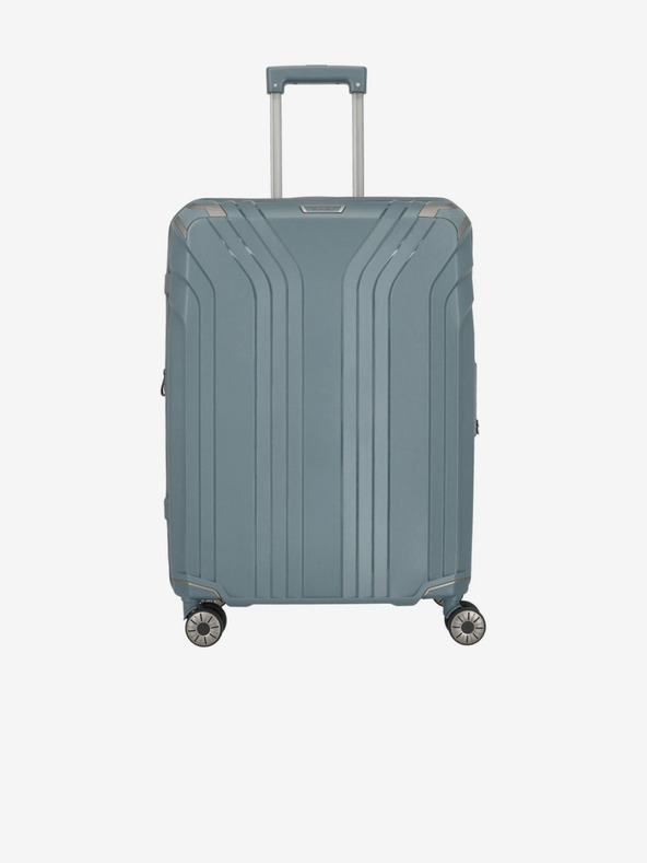 Travelite Komplet treh potovalnih kovčkov Travelite Elvaa 4w S,M,L v sivo-modri barvi