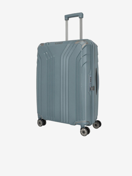 Travelite Potovalni kovček Travelite Elvaa 4w M sivo modre barve