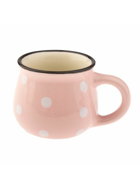 Casa de Engel Keramična skodelica - lososova s pikami, 75ml, 24/144