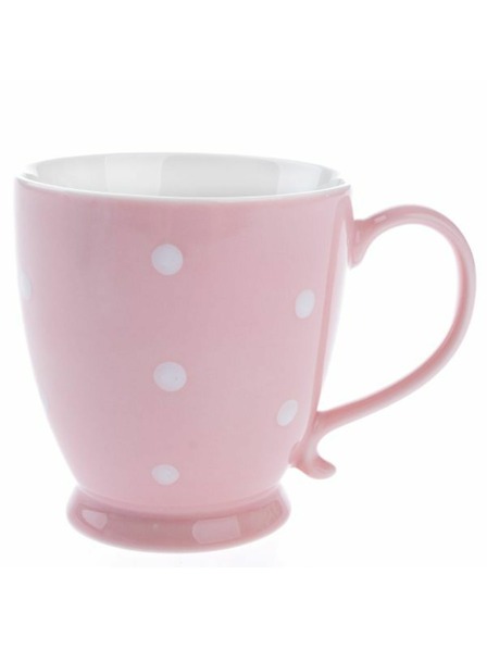 Casa de Engel Porcelanasta skodelica, rožnata s pikami, 440ml, 6/36