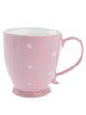 Casa de Engel Porcelanasta skodelica, rožnata s pikami, 440ml, 6/36