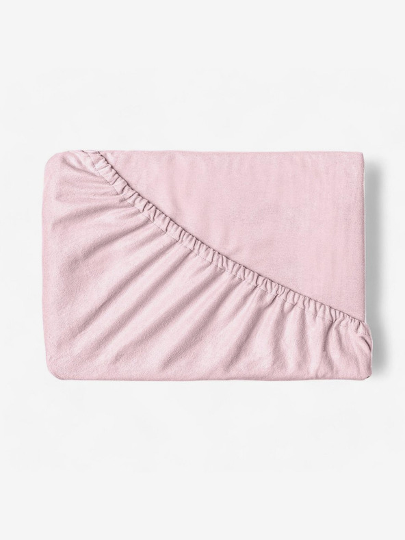 Kvalitex Flanelna raztegljiva rjuha 140x200cm svetlo roza