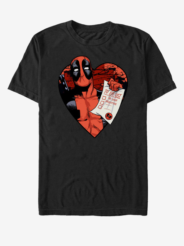 ZOOT.Fan Črna unisex majica Marvel Deadpool List