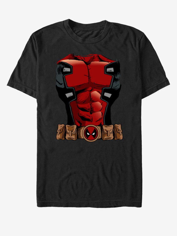 ZOOT.Fan Črna unisex majica Marvel Deadpool Armor