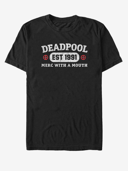 ZOOT.Fan Črna unisex majica Marvel Athletic Merc